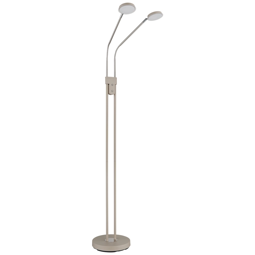 Lampe de lecture à deux lumières Silvio brun sable Globo 9007371584048