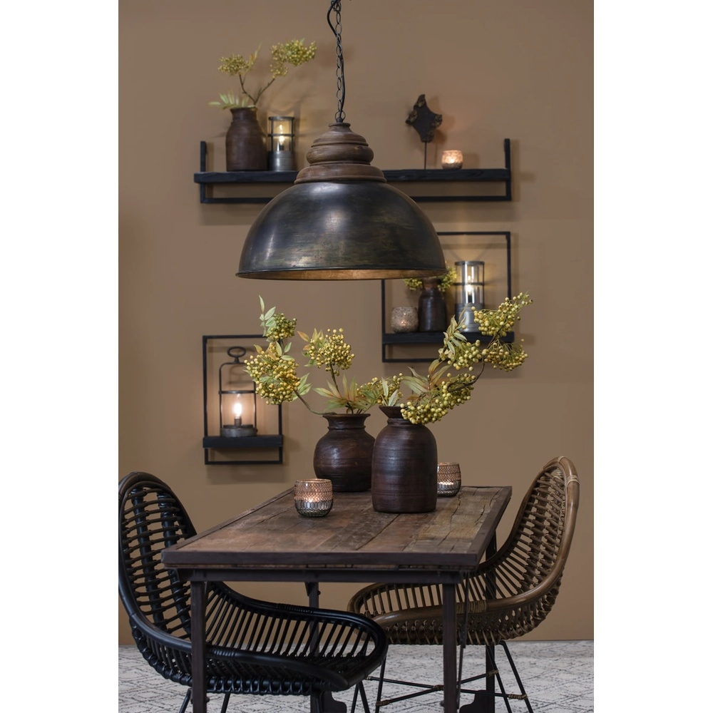 Lampe pendante de campagne Leia Ø 52cm noir Light & Living 8717807188696