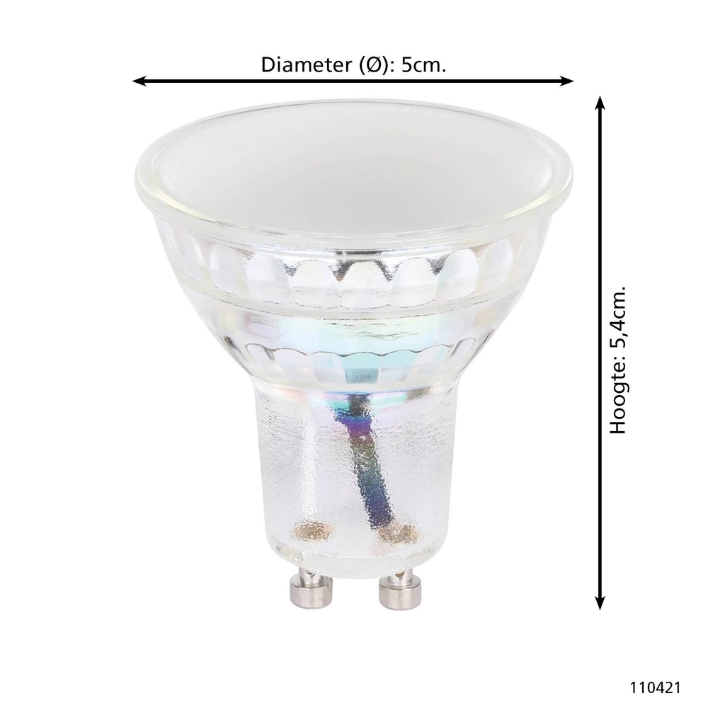 Lampe led boule Zigbee GU10 4,9 W - 345 lm - 2700 à 6500 K Eglo 9008606362097