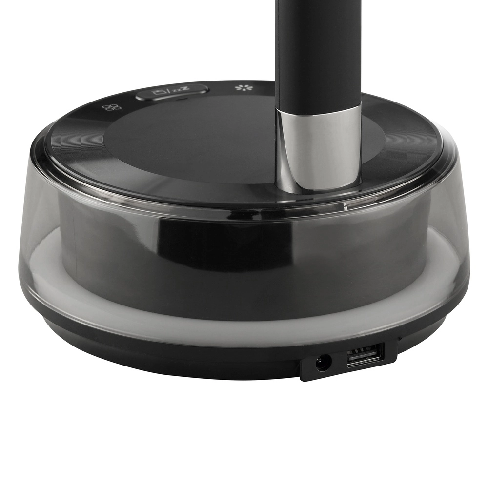 Lampe de bureau Moonglow noir avec horloge Brilliant 4004353460685