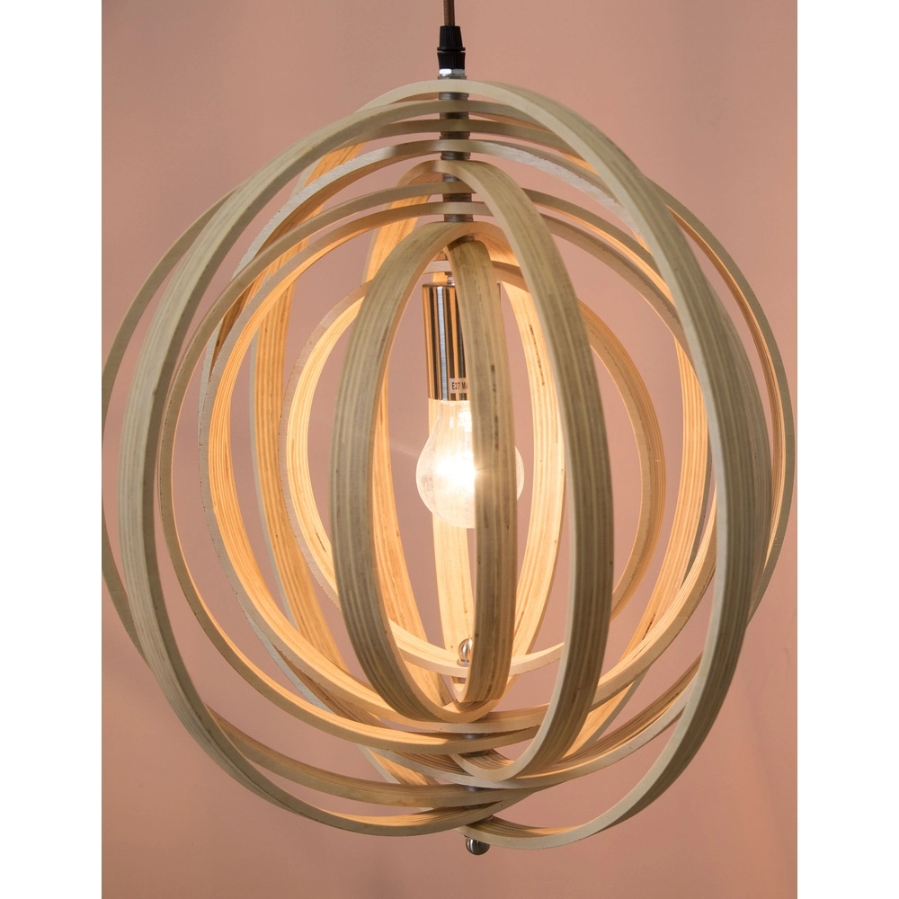 Suspension moderne Asco bois Ø 43cm Lyora 5212017424945