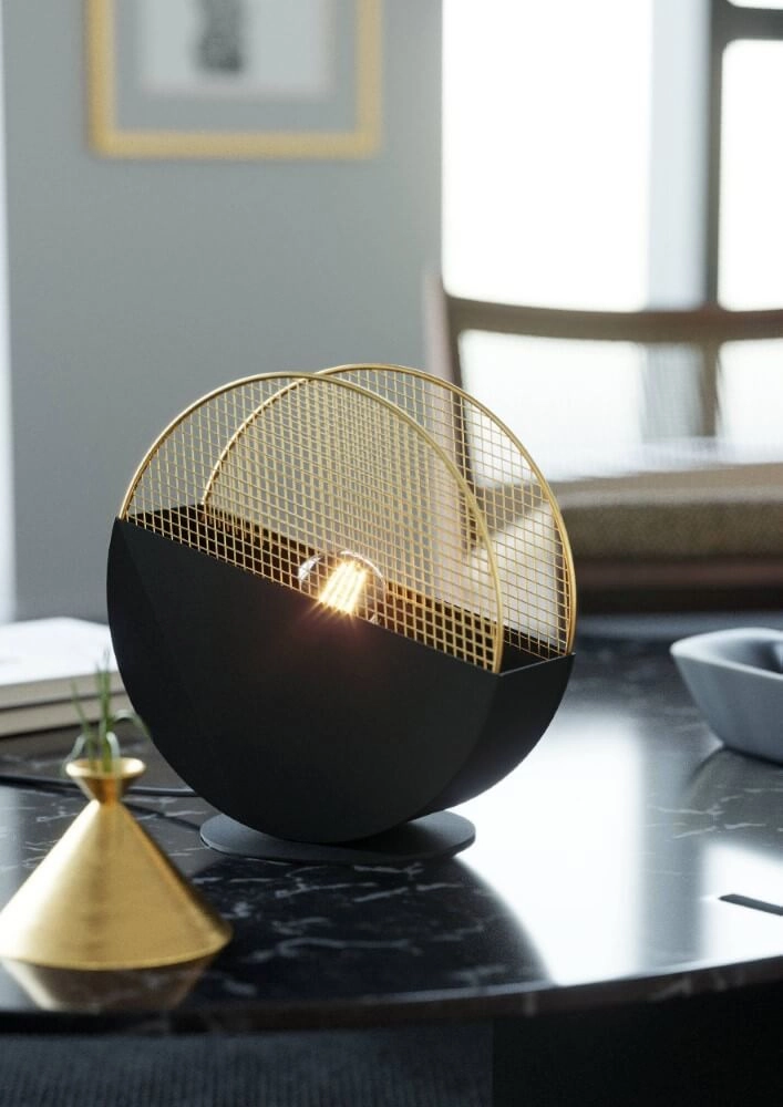 Lampe de table design Mumbles noir avec de l'or Eglo 9002759438135