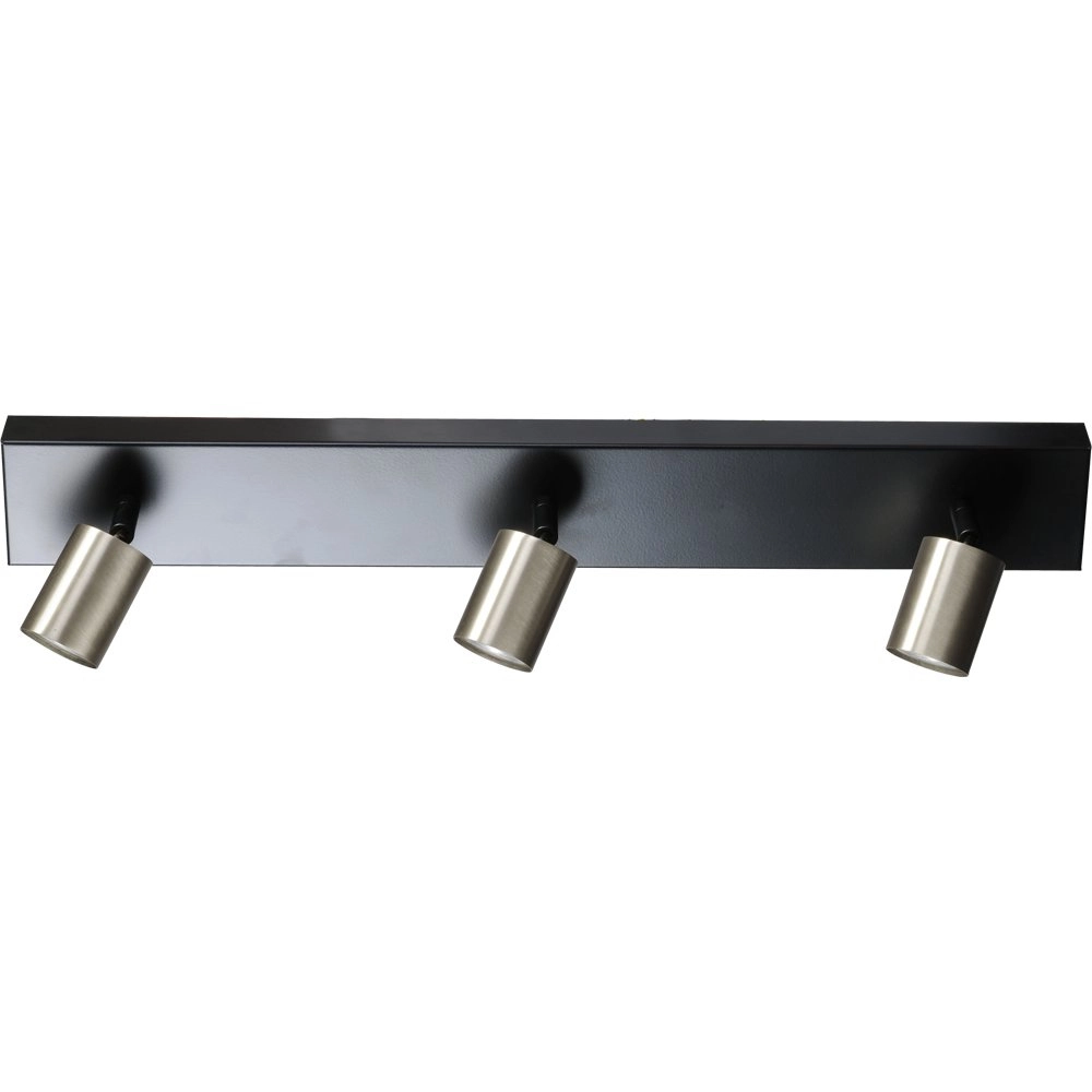 Plafonnier noir Bounce avec 3 points nickel Plafonnier noir Bounce avec 3 points nickel
