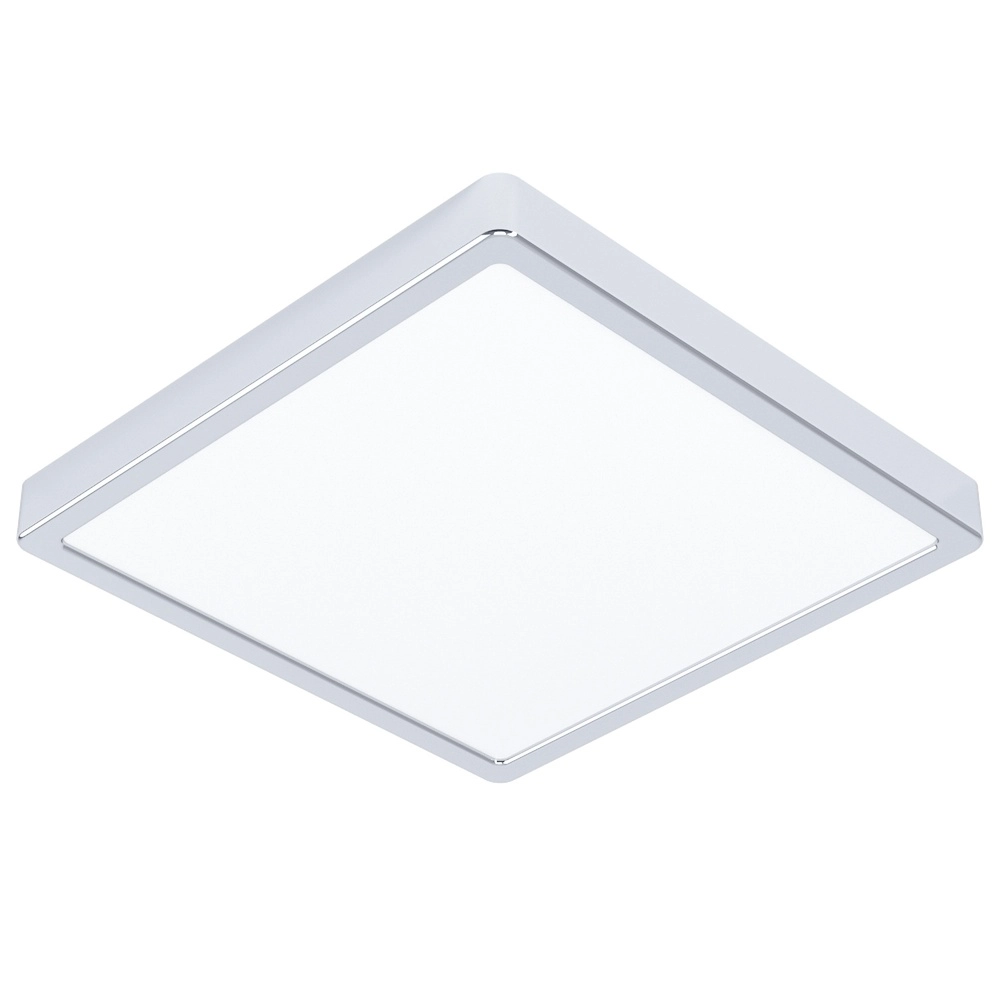 Lumière de plafond chromée Fueva 6 LED - 29x29 cm