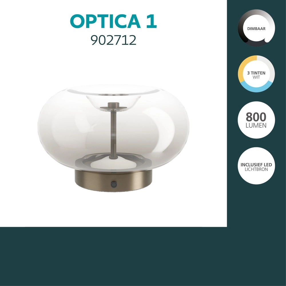 Lampe de table unique Optica 1 bronze Eglo 9008606391042
