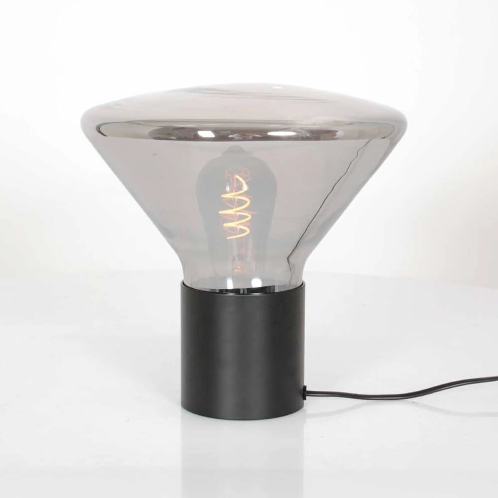 Lampe de table Ambiance noir avec verre fumé Steinhauer 8712746165074