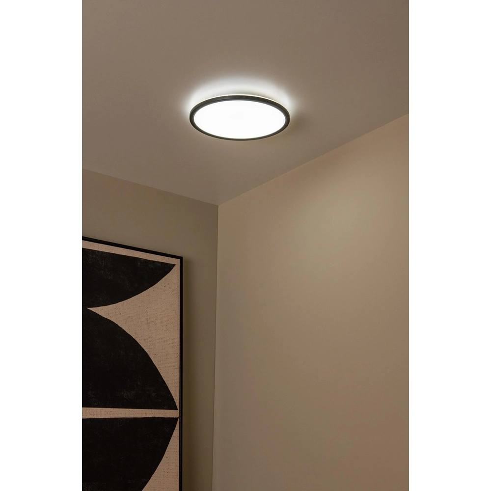 Éclairage de plafond Castor noir avec blanc Ø 32cm Lucide 5411212071804