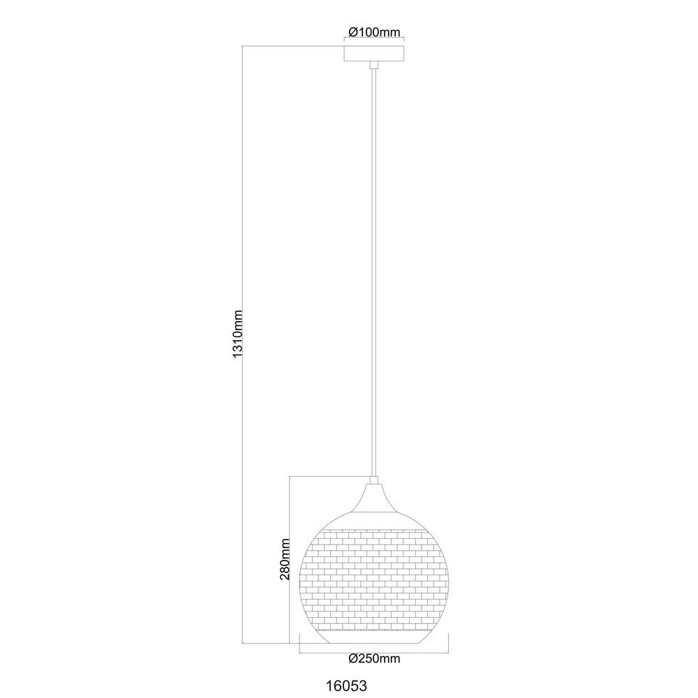 Lampe suspendue Lourdes Blanc Globo 9007371506071