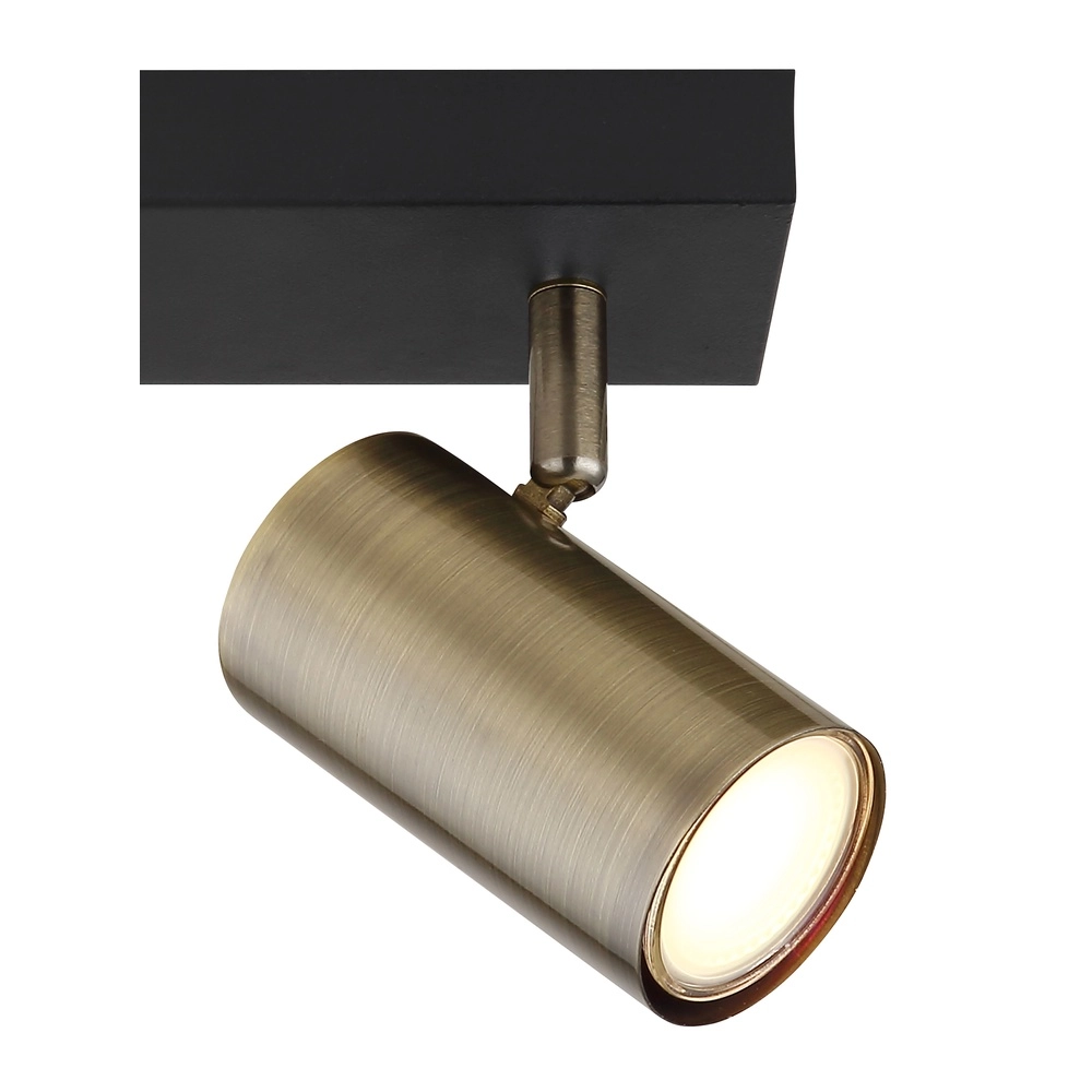 Lampe de plafond à 3 lampes Robby noir avec bronze Globo 9007371442980