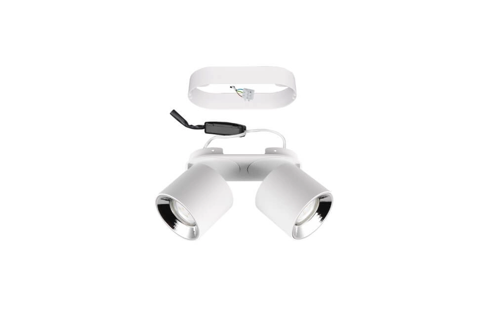 Plafonnier Guayana 2 lumières blanc Trio 4017807573954