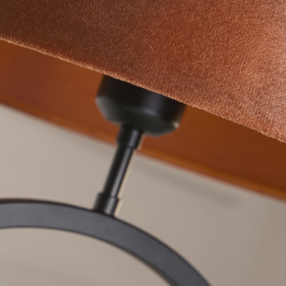 Lampe de table Elegant Noir avec capuche orange Searchlight 5053423305493