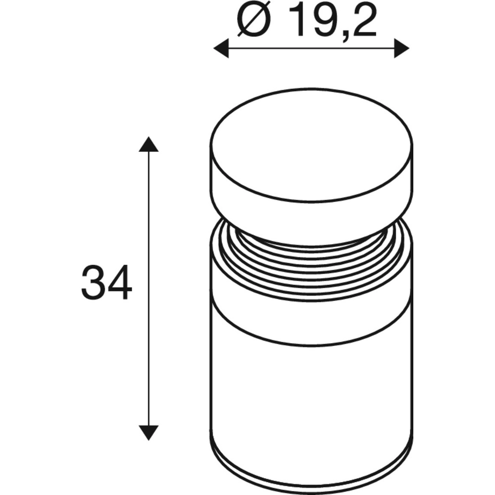 Éclairage de chemin élégant Concrete 34 cm SLV 4024163302173