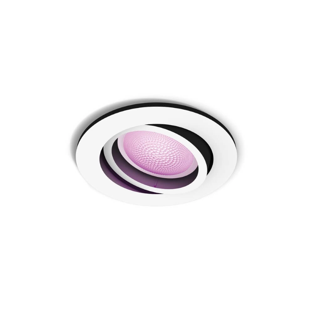 Spot encastrable rond Hue Centura - White and Color blanc orientable Philips 8720169319035