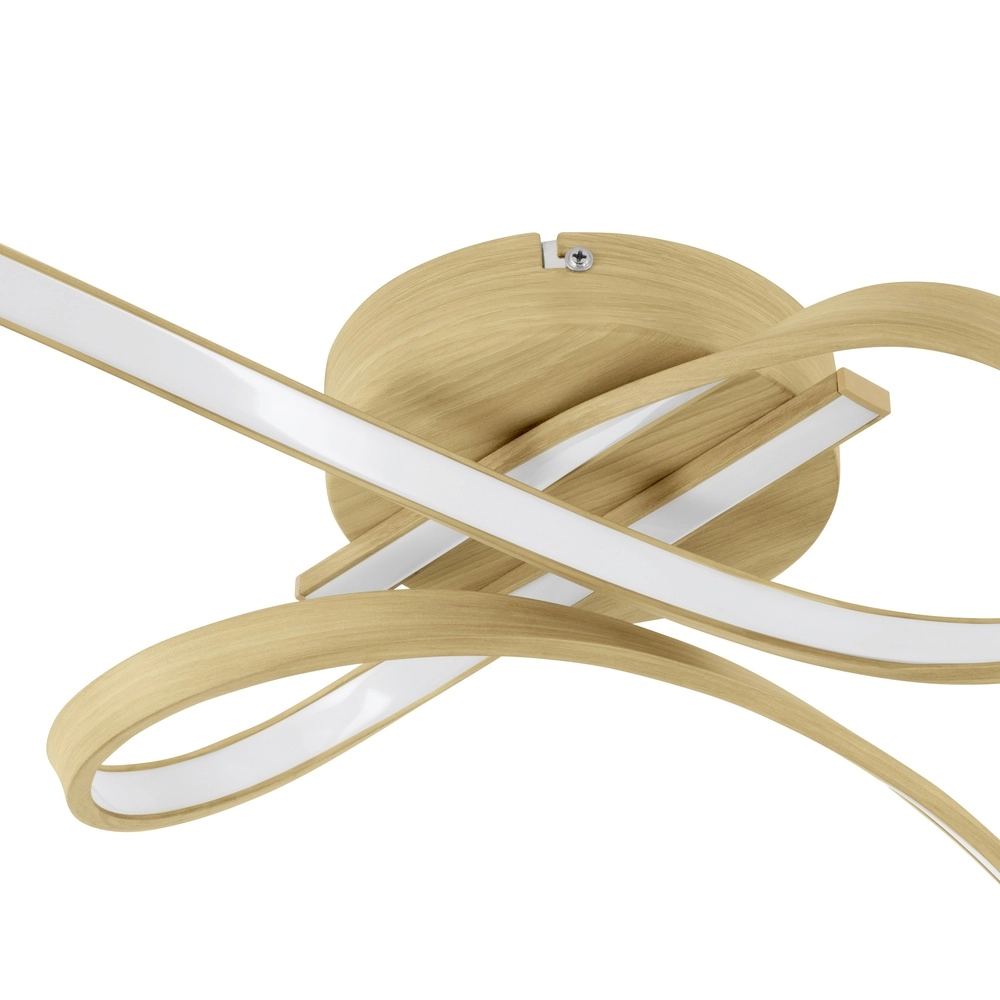 Éclairage LED de plafond à l’aspect bois Selvina 2 68 cm Eglo 9008606310296