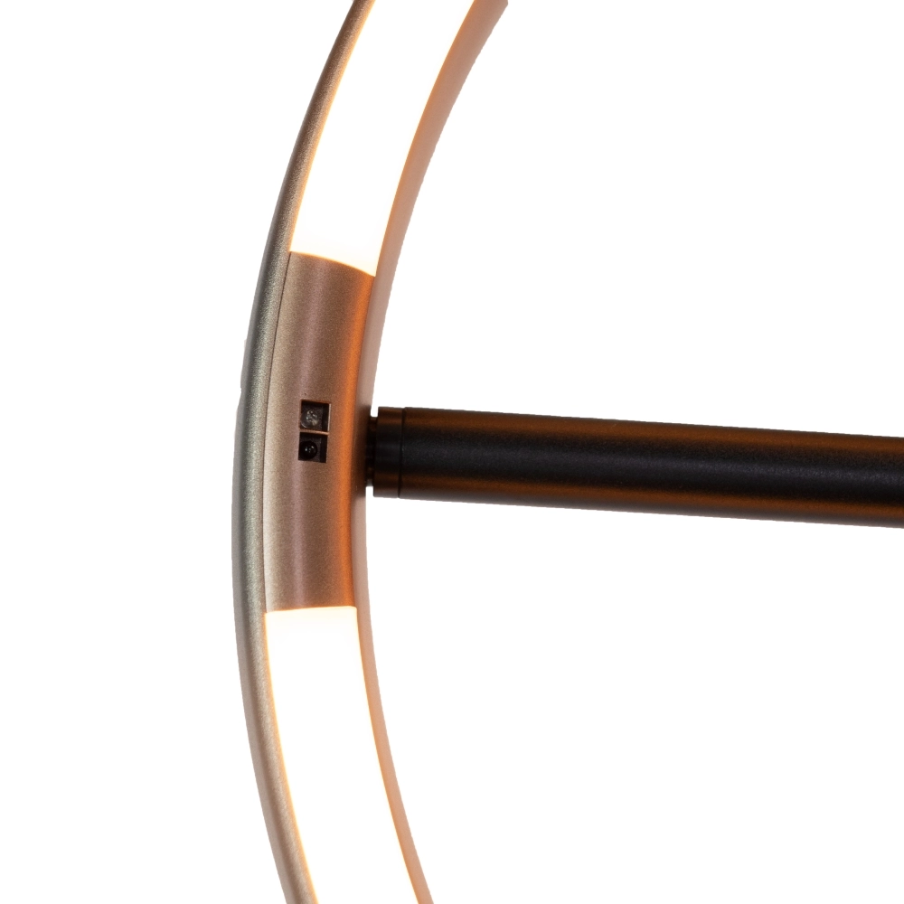 Floor lamp Trabuco black with brown Ø 42cm Stars of Light 9008606359967