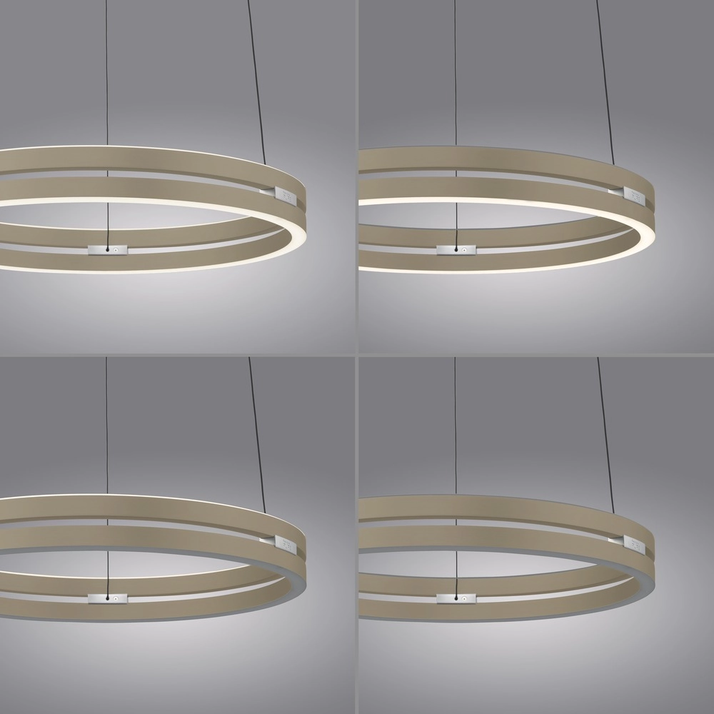 Lampe suspendue de bureau Pure E-Loop bronce - Ø 50 cm Paul Neuhaus 4012248398357