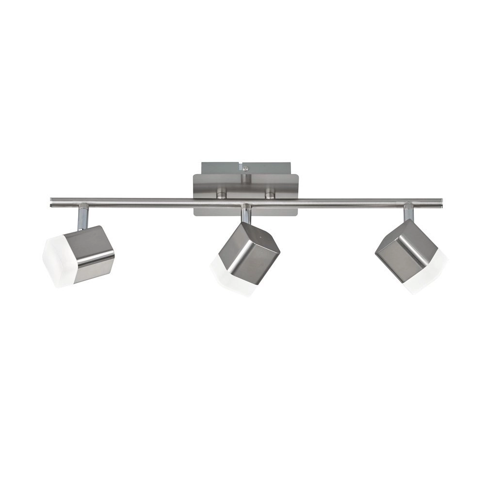 Spot de plafond LED Roubaix Gris métallisé à 3 lumières