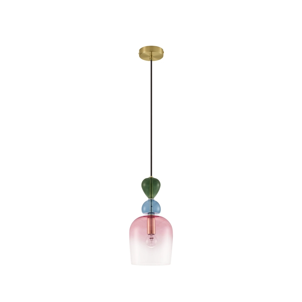 Suspension colorée Murano rose Lyora 5212017434197