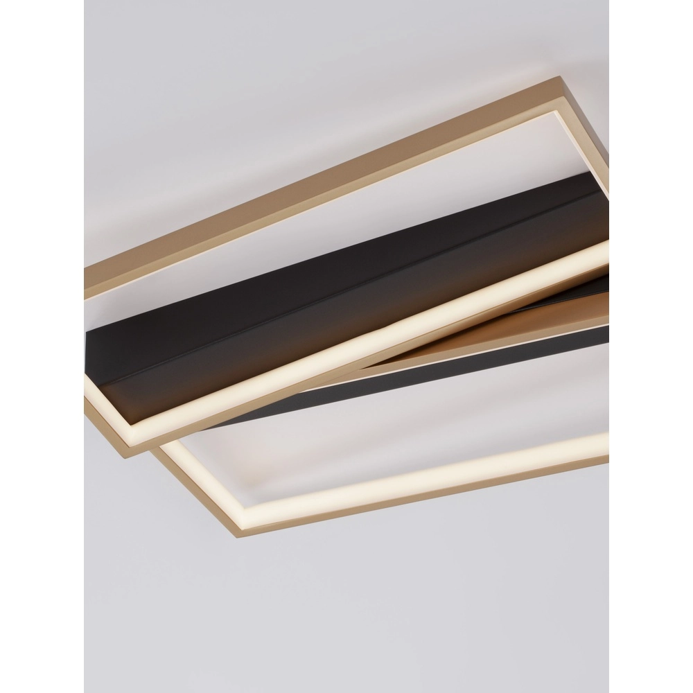 Plafonnier design Elize noir avec or Lyora 5212017433145