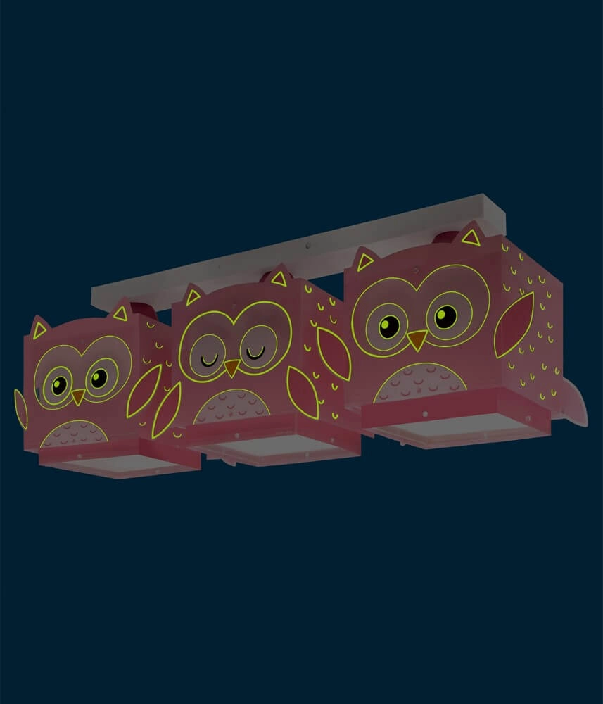 Plafonnier chambre d'enfant Pink Owl Dalber 8420406644837