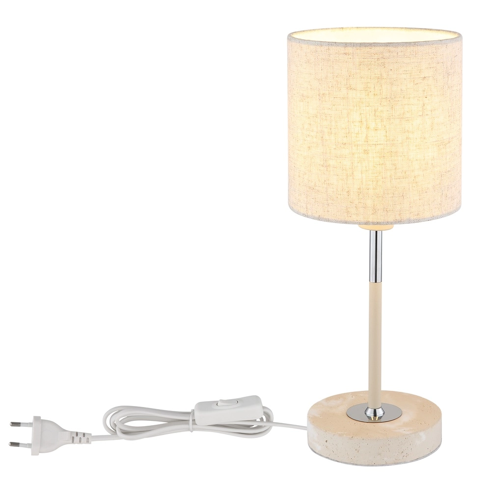 Lampe de table Deleon brun sable Ø 15cm Globo 9007371569908
