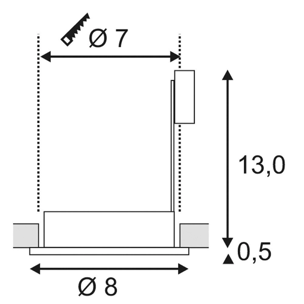 Spot encastrable Dolix Out GU10 Square pour l'extérieur SLV 4024163194860