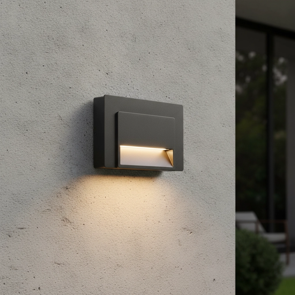 Applique murale Luton rectangle 12,5cm gris