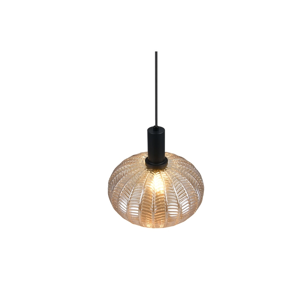 Lampe pendante classique Elvezia Verre ambré Trio 4017807677768