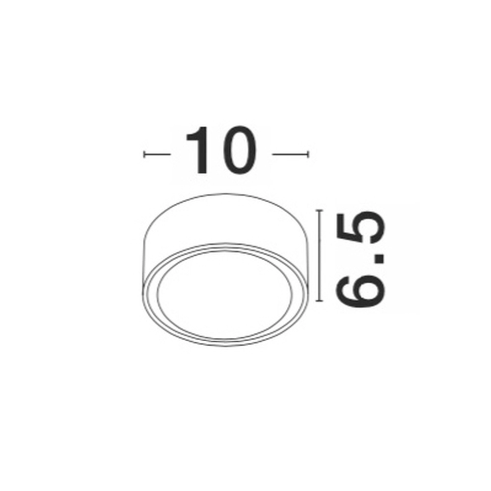 Plafonnier rond Focus Ø 10cm blanc Lyora 5212017409133