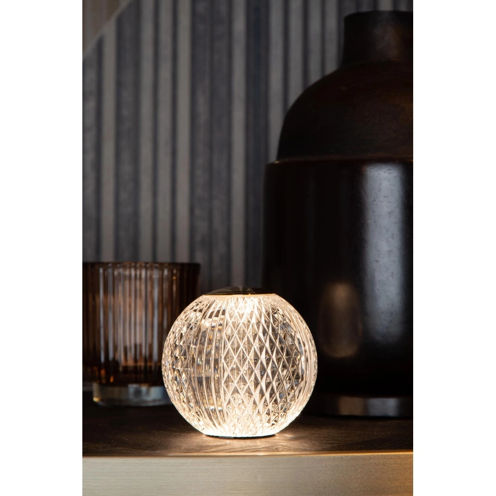 Lampe de table dorée Cintra rechargeable Ø 11cm - 3000K Lucide 5411212134363