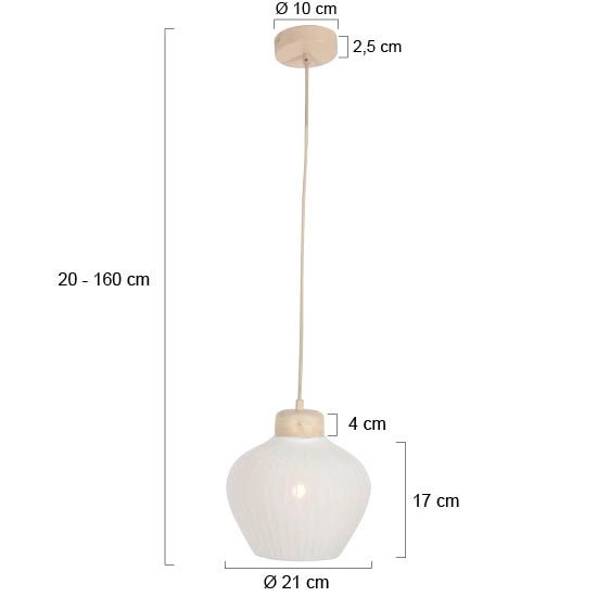 Lampe suspendue Travino brun sable Ø21cm Steinhauer 8712746184365