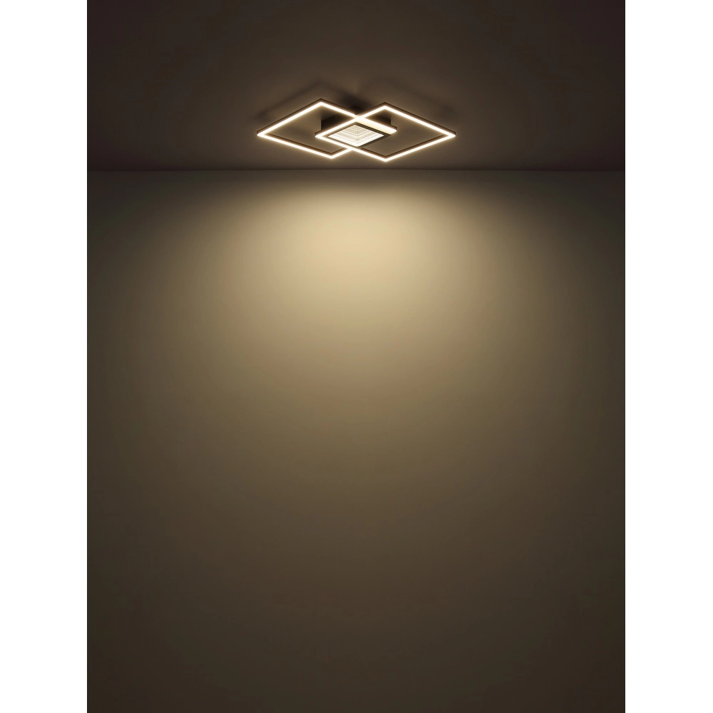 Lampe de plafond moderne Saunders Carré noir Globo 9007371475353