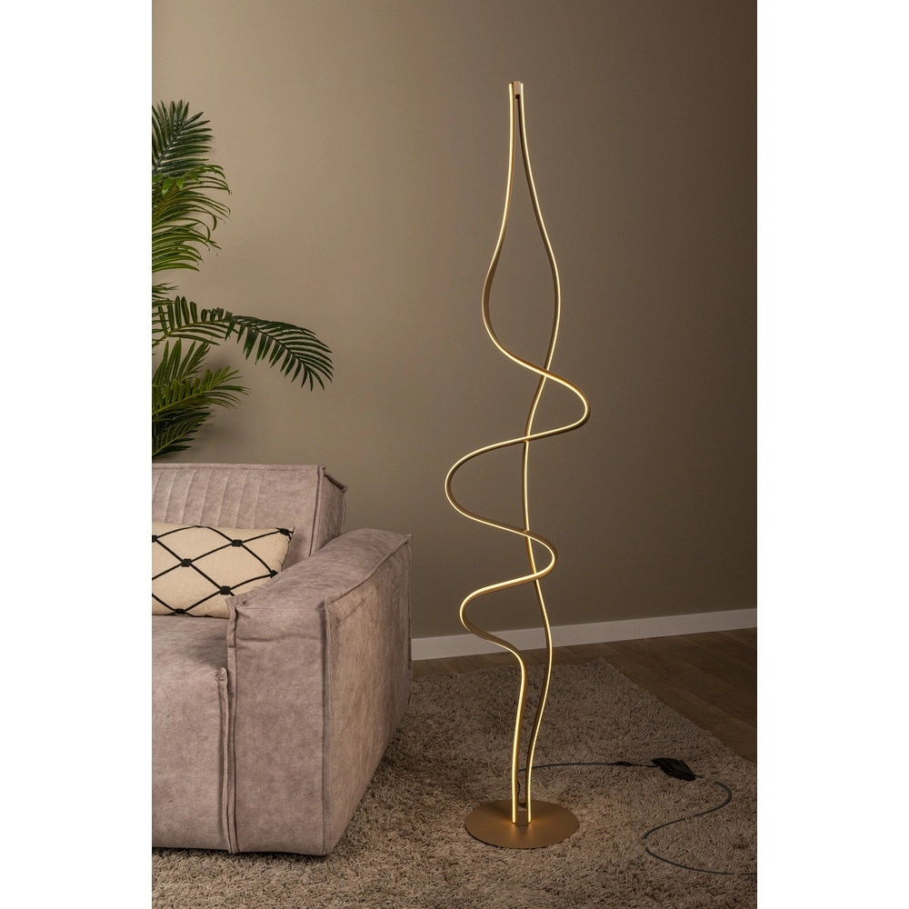 Lampe de pied Lambada Conception chamapgne Premium by Lucide 5411212520937