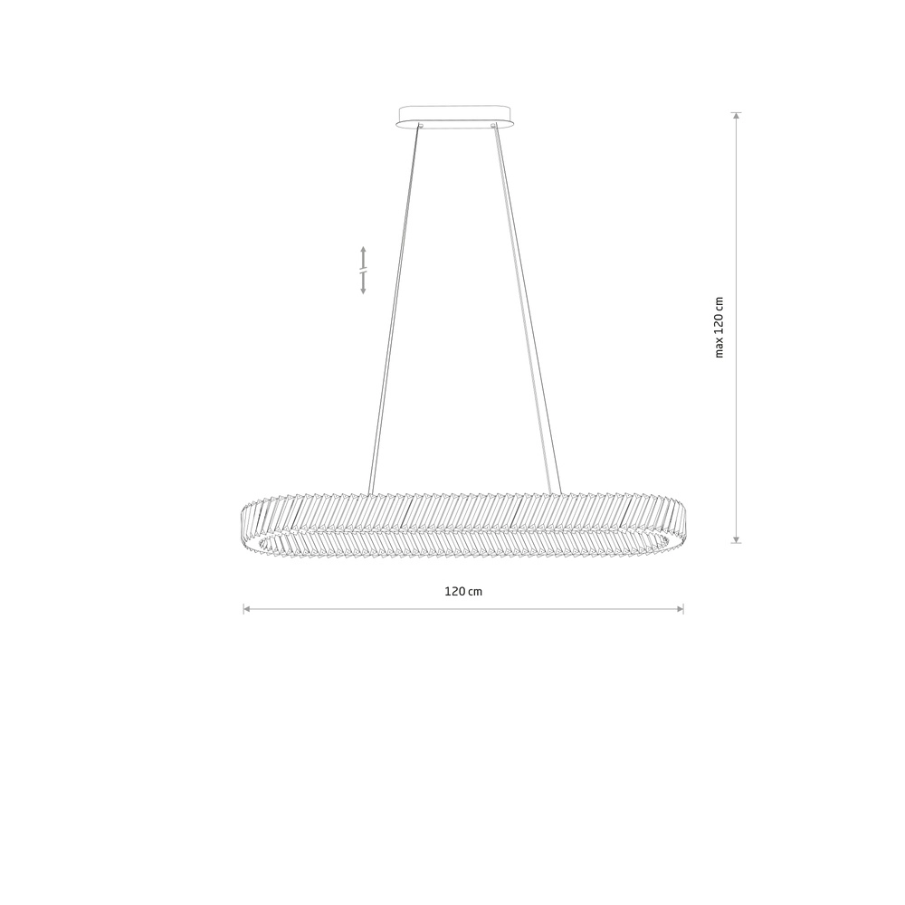 Chandelier Luxora Led Cristal de 120 x 35 cm Lyora 5903139117074
