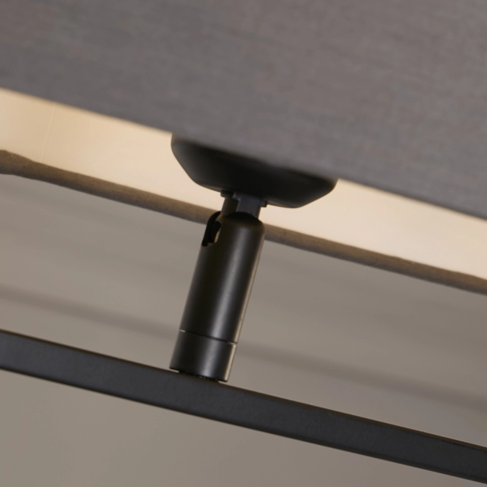 Lampe de table Sleek Noir avec capuche grise Searchlight 5053423305417