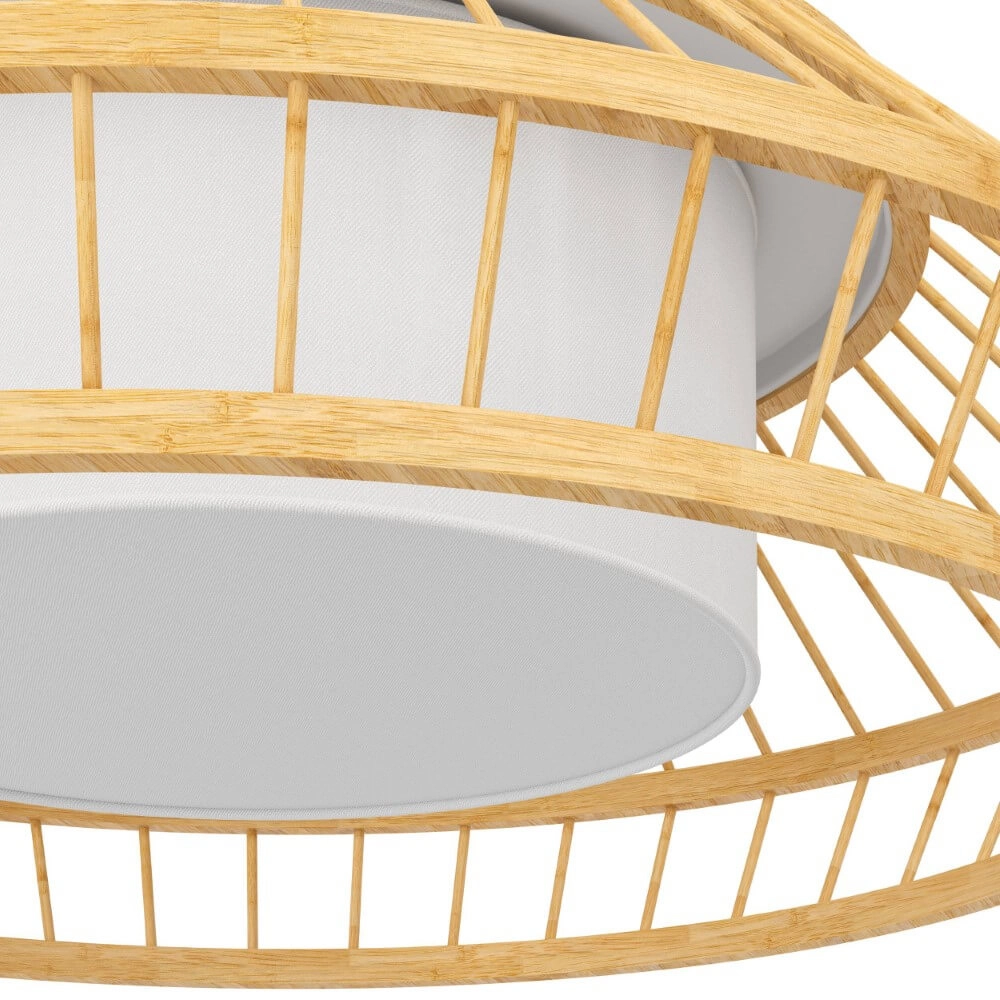 Plafonnier Yuku-Z bois Ø 46cm Eglo 9008606274048