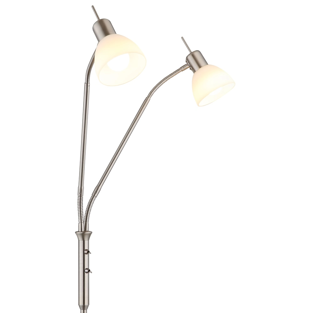 Lampe de lecture à 2 lumières Malte nickel Globo 9007371447541