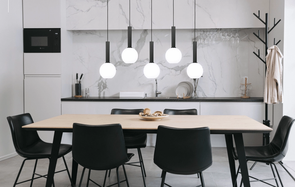 Lampe suspendue 5 lumières Bella 2 avec verre blanc Masterlight 8718121344430