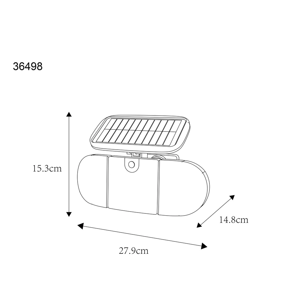 Lampe murale noire Torqen Solaire Globo 9007371459063