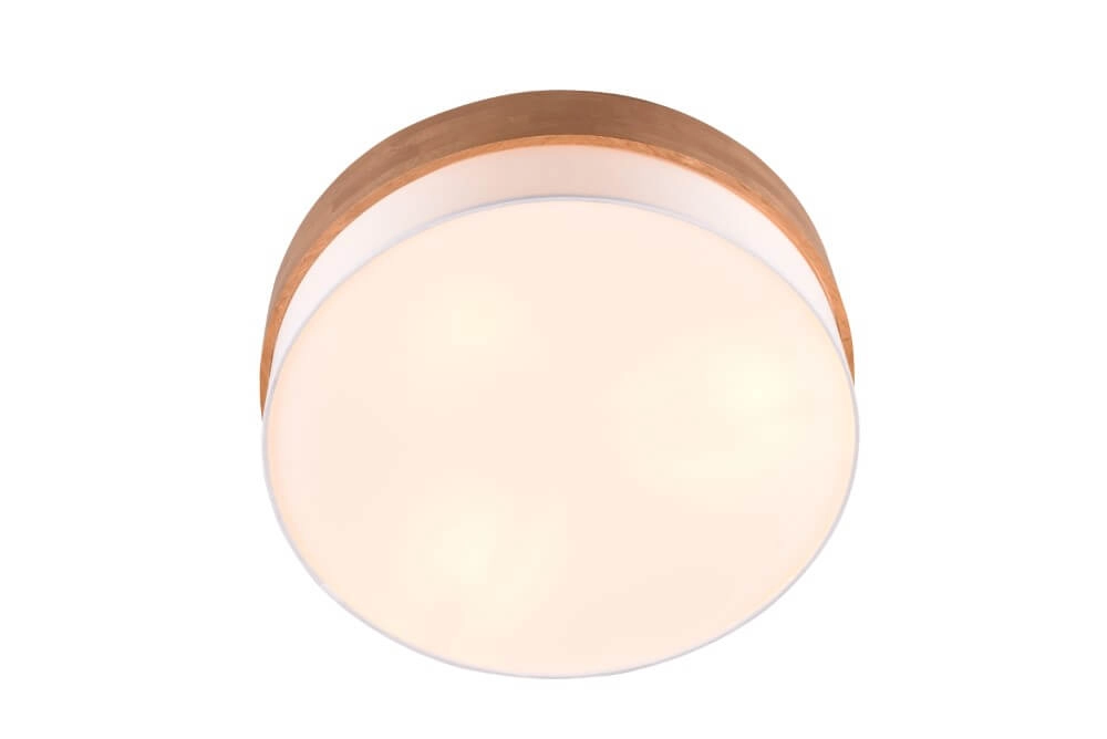 Plafonnier Ø 50cm Seasons bois avec du blanc Trio 4017807526202