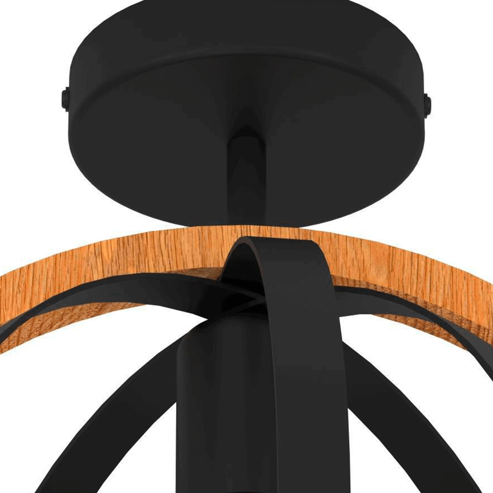 Plafonnier en bois Basildon Ø 32 cm Eglo 9002759437367