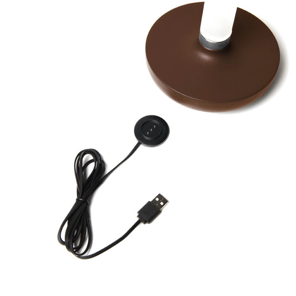 Lampe de table rechargeable Biarritz brun rouille KonstSmide 7318308279732