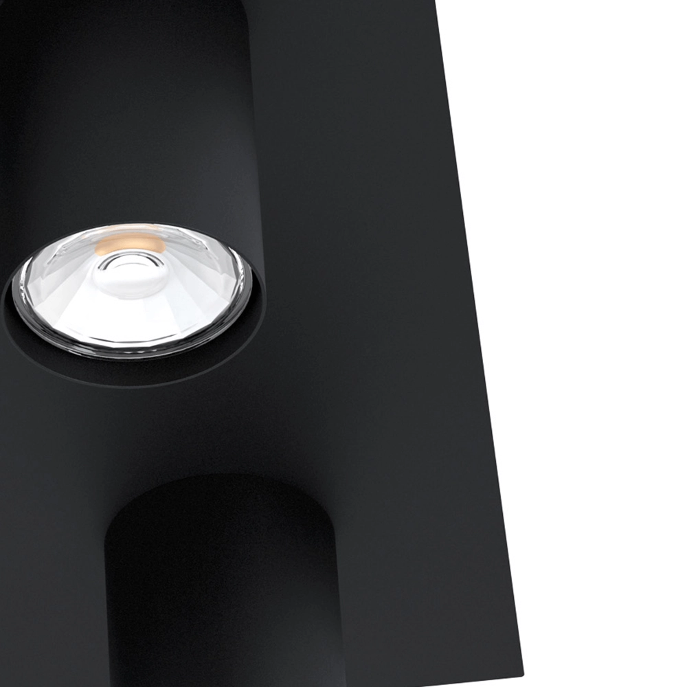 Spot en saillie noir Valcasotto 4 lumières Eglo 9002759995164