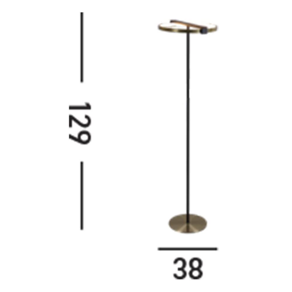 Lampadaire Aerial Noir et or Searchlight 5053423274416