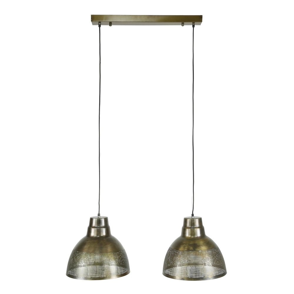 Lampe pendante industrielle Screen 2x Ø 38cm Lyora 8716803513006