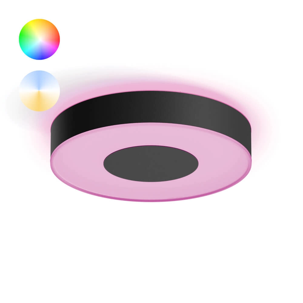 Plafonnier Hue Infuse M - White and color Ø 38,1 cm noir