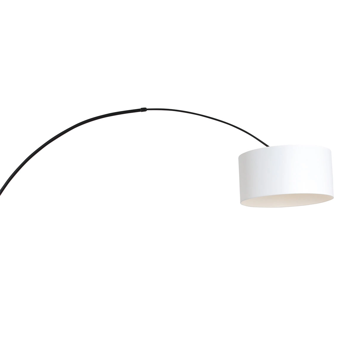 Lampe à arc murale Sparkled noir avec abat-jour blanc Steinhauer 8712746146066