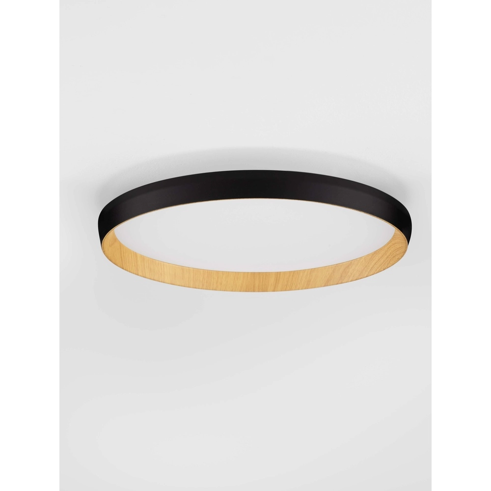 Plafonnier Vomos noir Ø 40cm Lyora 5212017448767