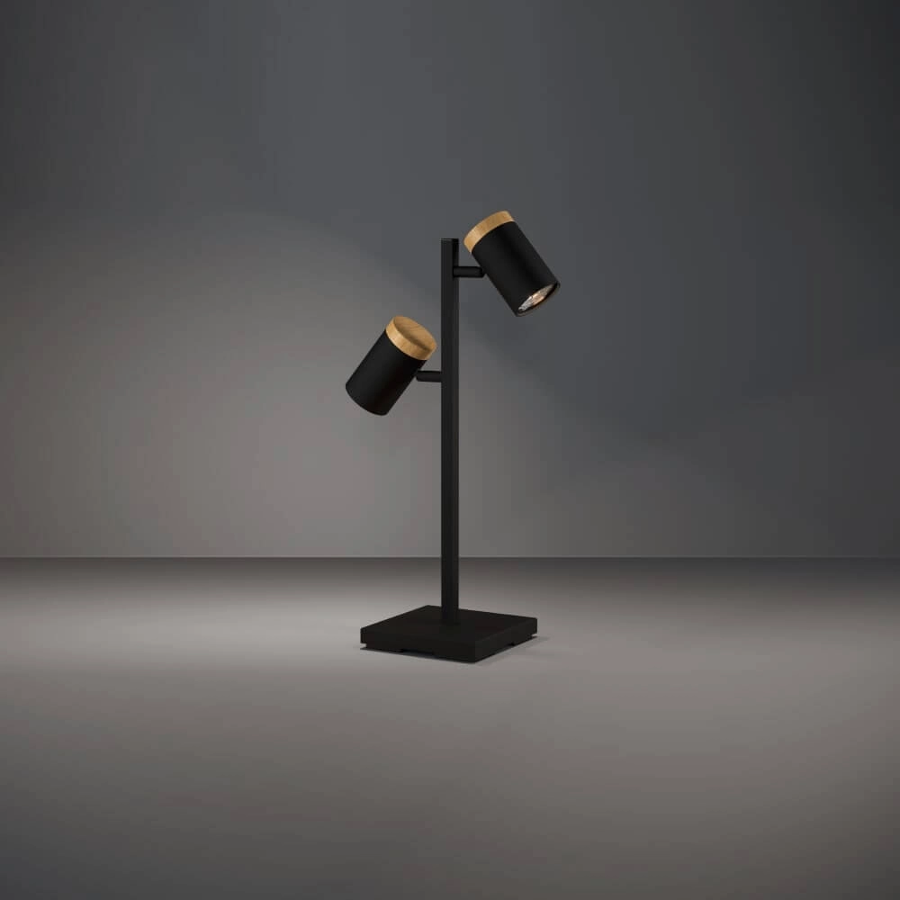 Lampe de bureau noire Cartagena avec 2 sources lumineuses Stars of Light 9008606221301