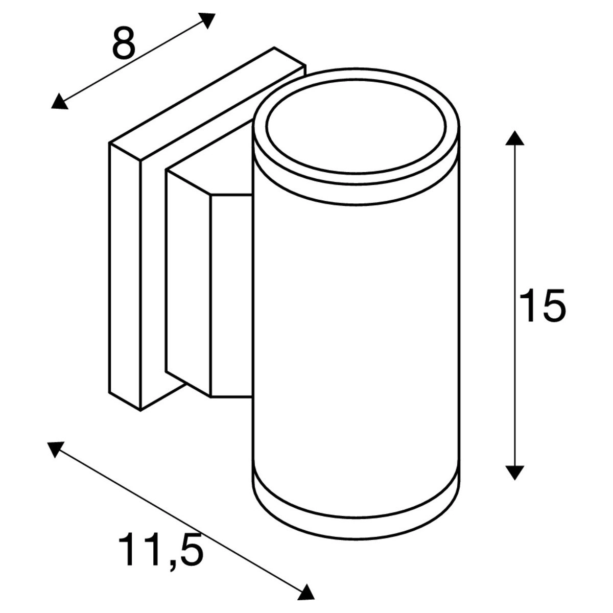 Up - Downlighter New Myra Up-Down pour l'extérieur SLV 4024163140317